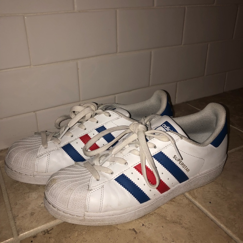 ADIDAS “all star” blue and red stipe